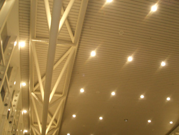 Dobner metal ceilings in sofia airport in bulgaria